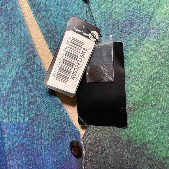 NWT YESNO Cottagecore Patchwork Cardigan Cotton Wool Kantha Button 3XL Colorful - Picture 3 of 7